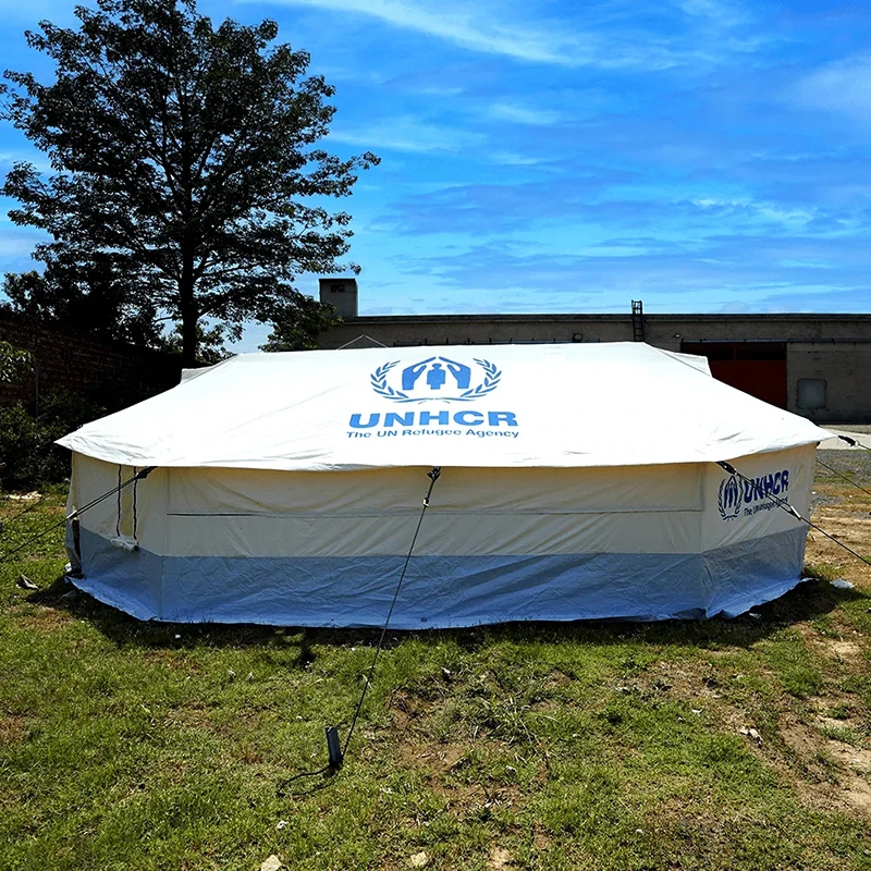 Custom Multipurpose Large Double Layers Waterproof 10-person Family Emergency Rescue Tent For Disaster Relief Refugee Shelter