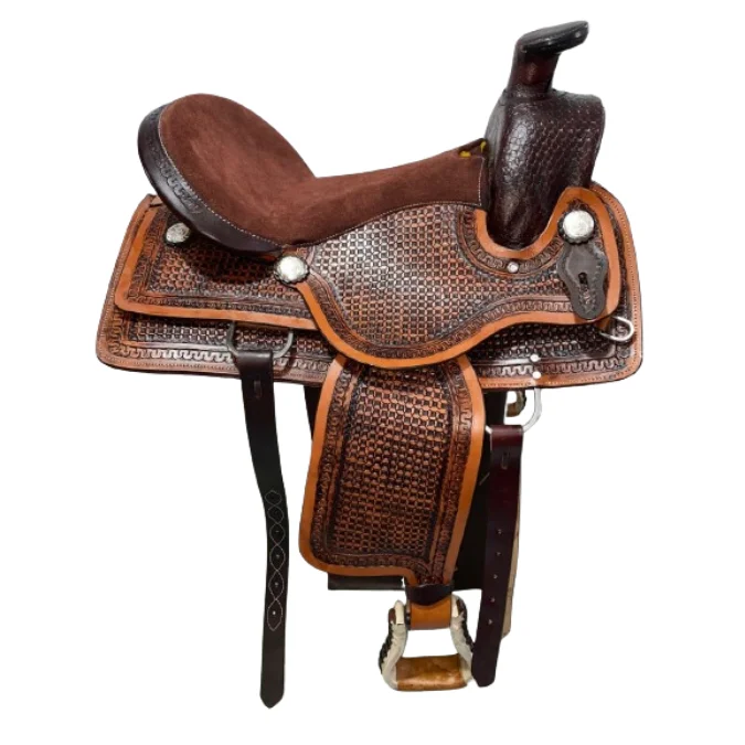 Eco Friendly High Quality Wholesale 100% Natural Leather Horse Western Saddle- Unparalleled Comfort