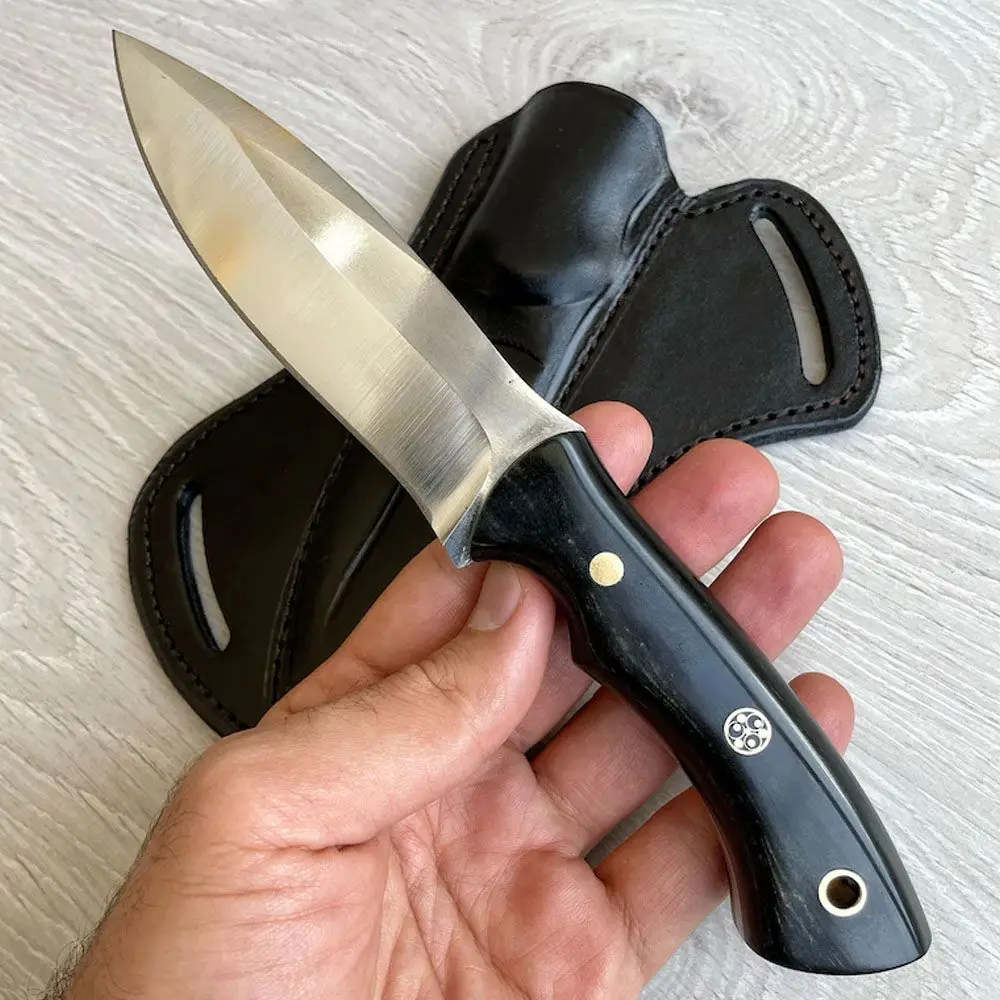 Hot selling handmade carbon steel Knives with Olive Wood Rose Handle & Sheaths