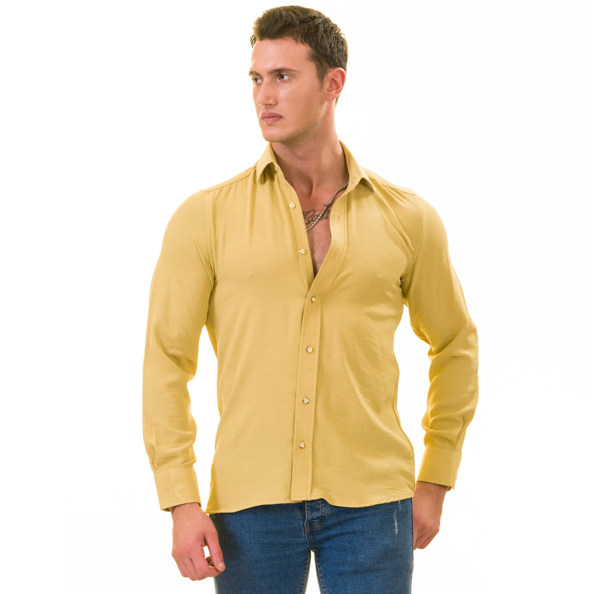 Summer Cargo Work Shirts Men Safari Long Sleeve Button Down Performance Shirts Cargo shirts made in istanbul