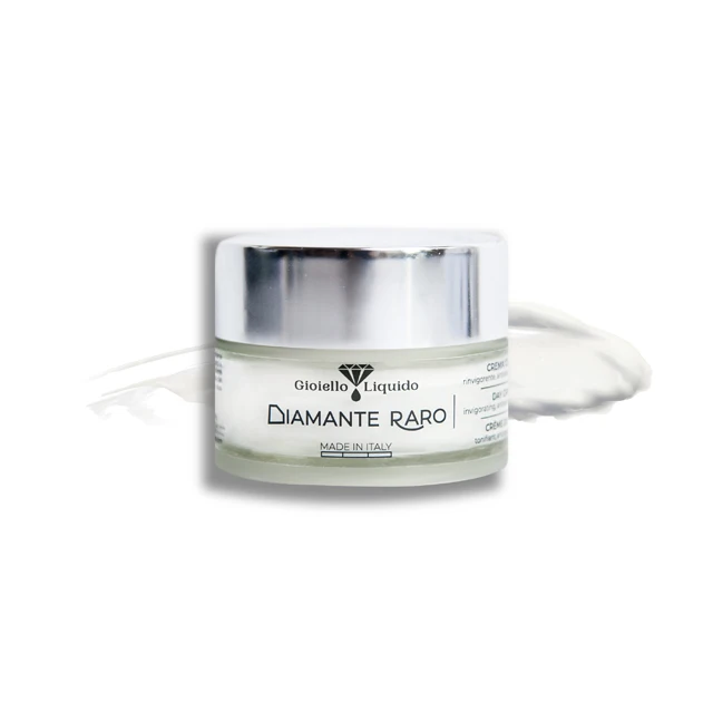 Italian-Made Gioiello Liquido Diamond Face and Neck Cream Rare Beauty Skincare with Restructuring Action 50ml Day Cream