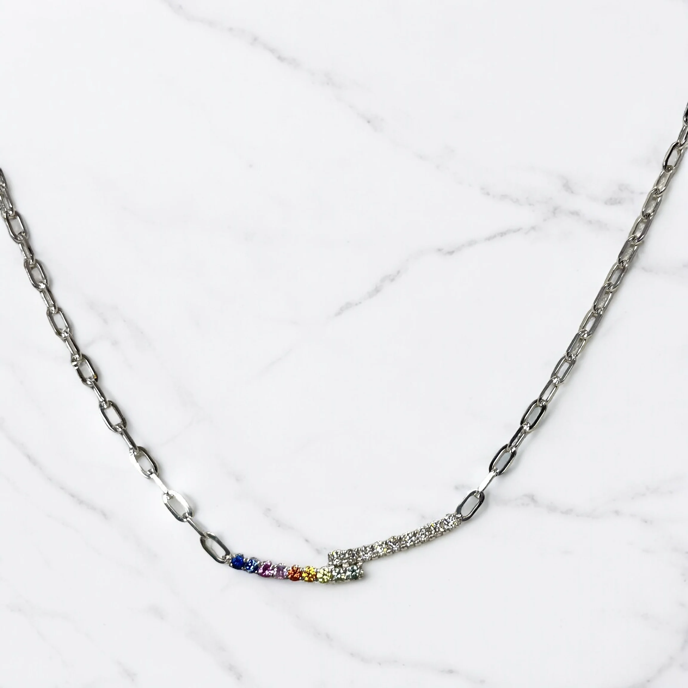 OEM женские ювелирные изделия 925 стерлингового серебра 10K 14K 18k золото 750 белое золото ожерелье с бриллиантами