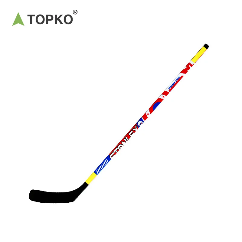 TOPKO High Quality Senior Ice Hockey Stick Wear-Resistant Nylon Fiberglass Head Outdoor Wooden hockey stick