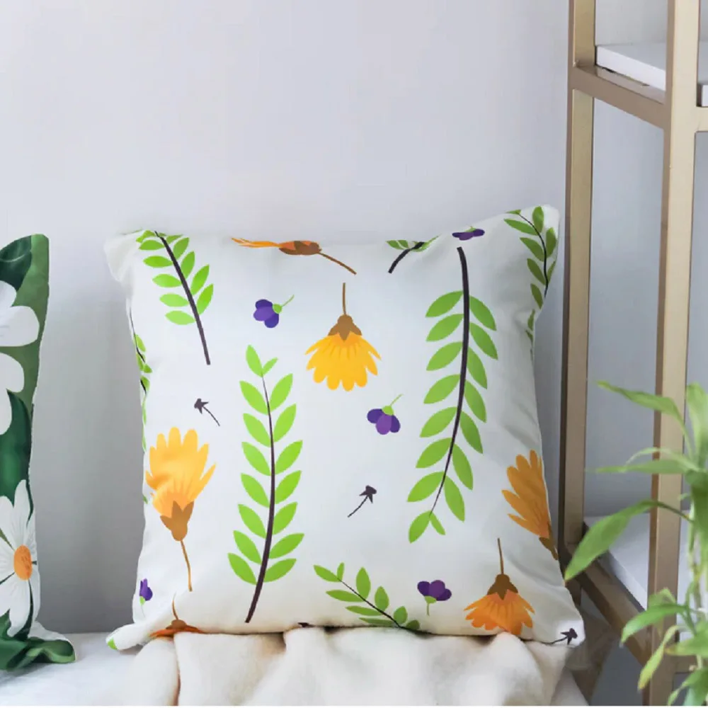 New Design 100% Cotton Pillow Case Custom Printed Sofa Throw Cushion Cover Sets Home Decoration Livingroom Bedroom Office Car