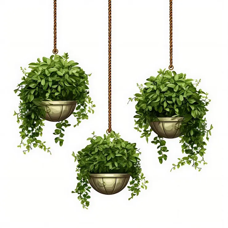 New Arrival Metal Hanging Round Planter With Handle Pot Algae Copper usage for Living Room Garden Decorations Home & Restaurants