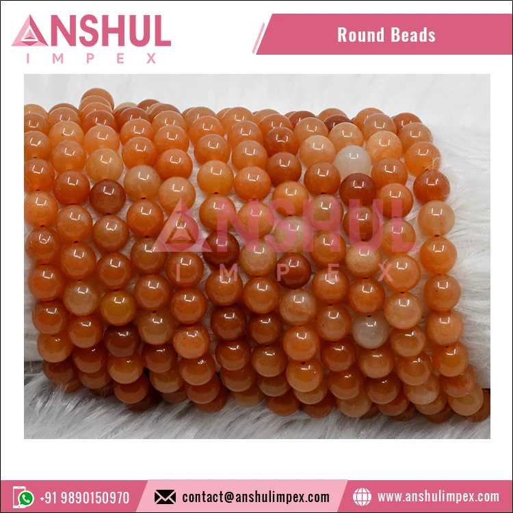 A Grade Natural Red Jade Beads 8mm Smooth Polished Loose Bead Strands for Bulk Buyers