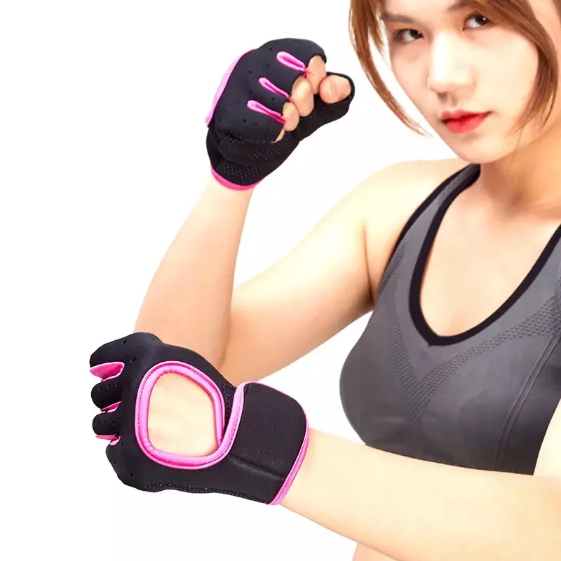 Gym Sports Gloves Kids Sports Gloves Fitness Gloves Bags Black Red Blue Logo Band Item Packing Rubber Color Wrist Size