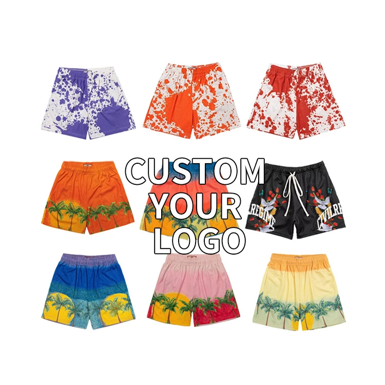 Original Polyester Mesh Shorts Double Layer Sublimation Custom Summer Beach Shorts plus Size Men Shorts 100% Quality