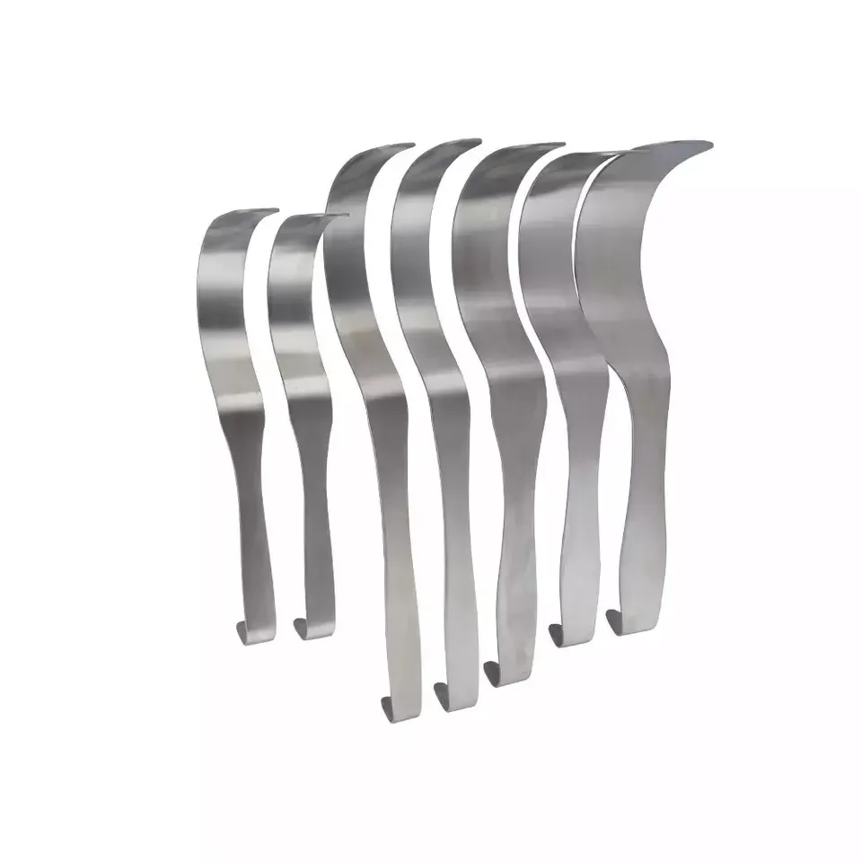 Гибкий Ретрактор Deaver с плоской ручкой и изогнутым лезвием абдоминальный инструмент из нержавеющей стали