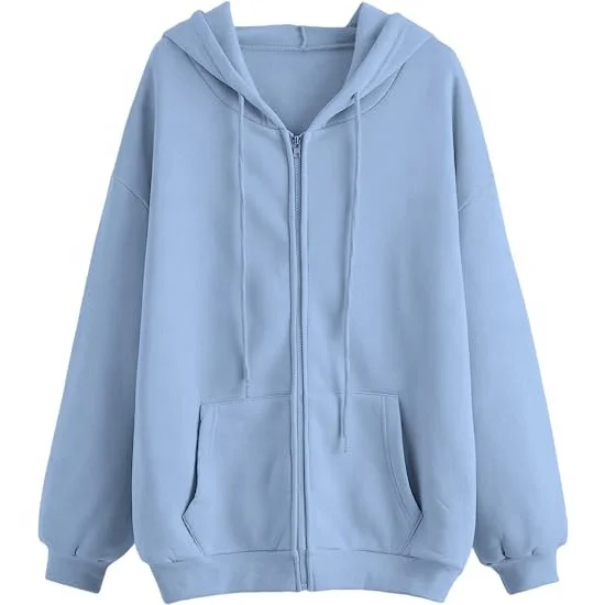 New High Quality Fully Customized European & American High Street Solid Color Wash and Old Zipper Hoodie by Maximize Wear