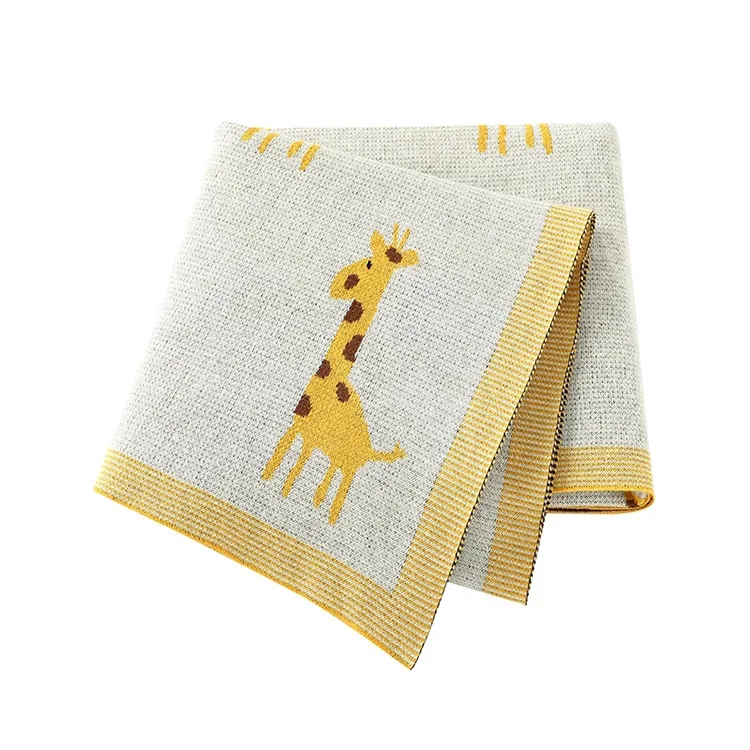 Cute Animal Pattern Baby Blanket for Prams, Baby Seats and Homes Crawling for Boys and Girls Newborn
