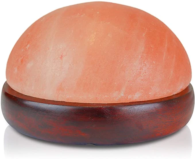 Himalayan Natural round Shaped Crystal Foot Detoxer Salt Lamp Hand-Carved 22000 ISO Certified Decoration with Power Cord