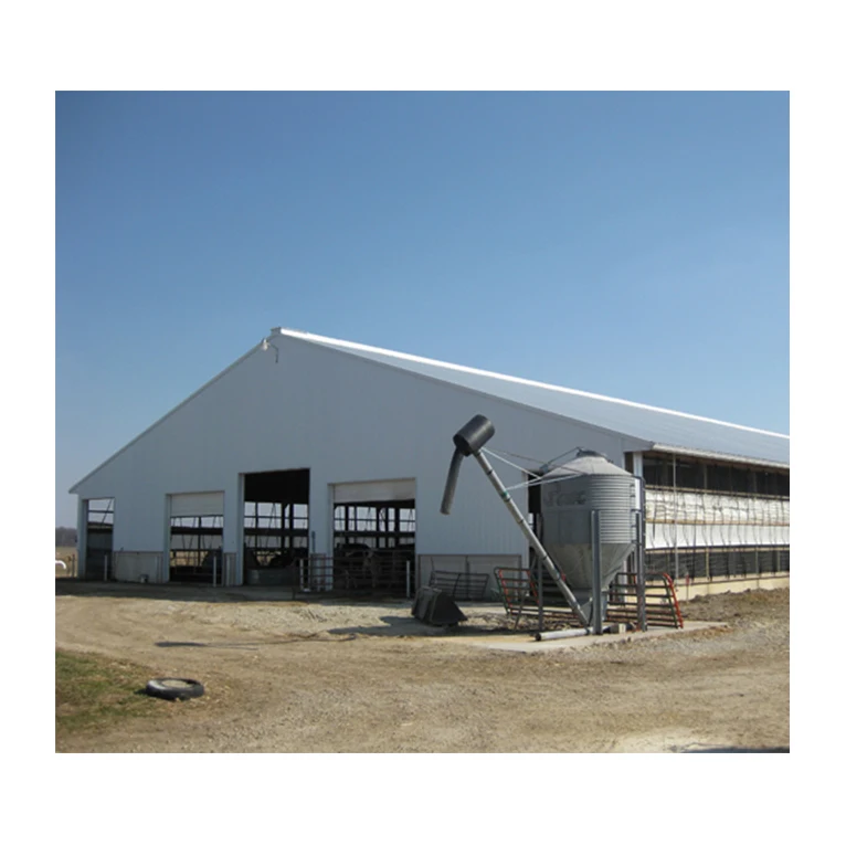 Prefabricated steel structure pig shed cow house I beam steel frame easy build sail cow housing for sale
