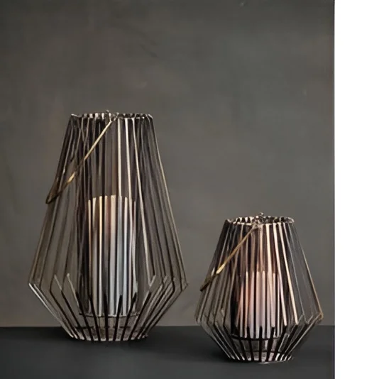 Modern Metal Wire Lantern Antique Collection Antique Lantern Golden Copper Color Lightning Decoration In Good Price 2024