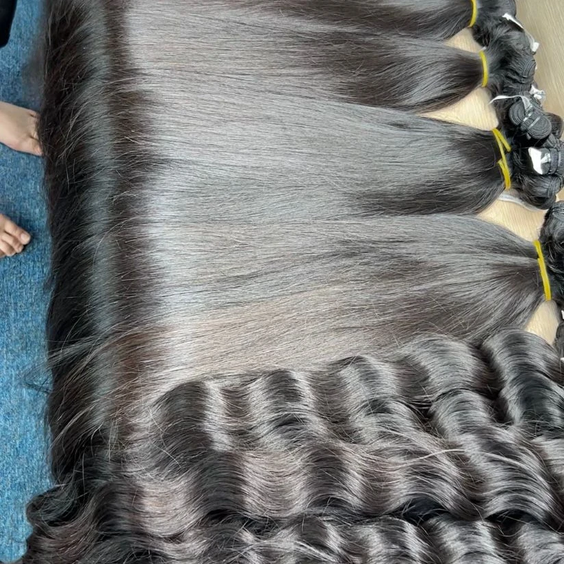 Wholesale Vietnamese Raw hair Cuticle Aligned Hair Raw Virgin Vietnamese  Hair Vendor Wavy Straight Weft
