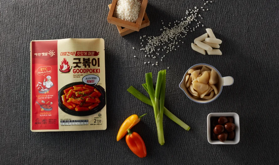 Goodbokki ORIGINAL Ready made food Easy to enjoy tteokbokki Rice cake Made in Korea with sauce Pouch for 2-3 people