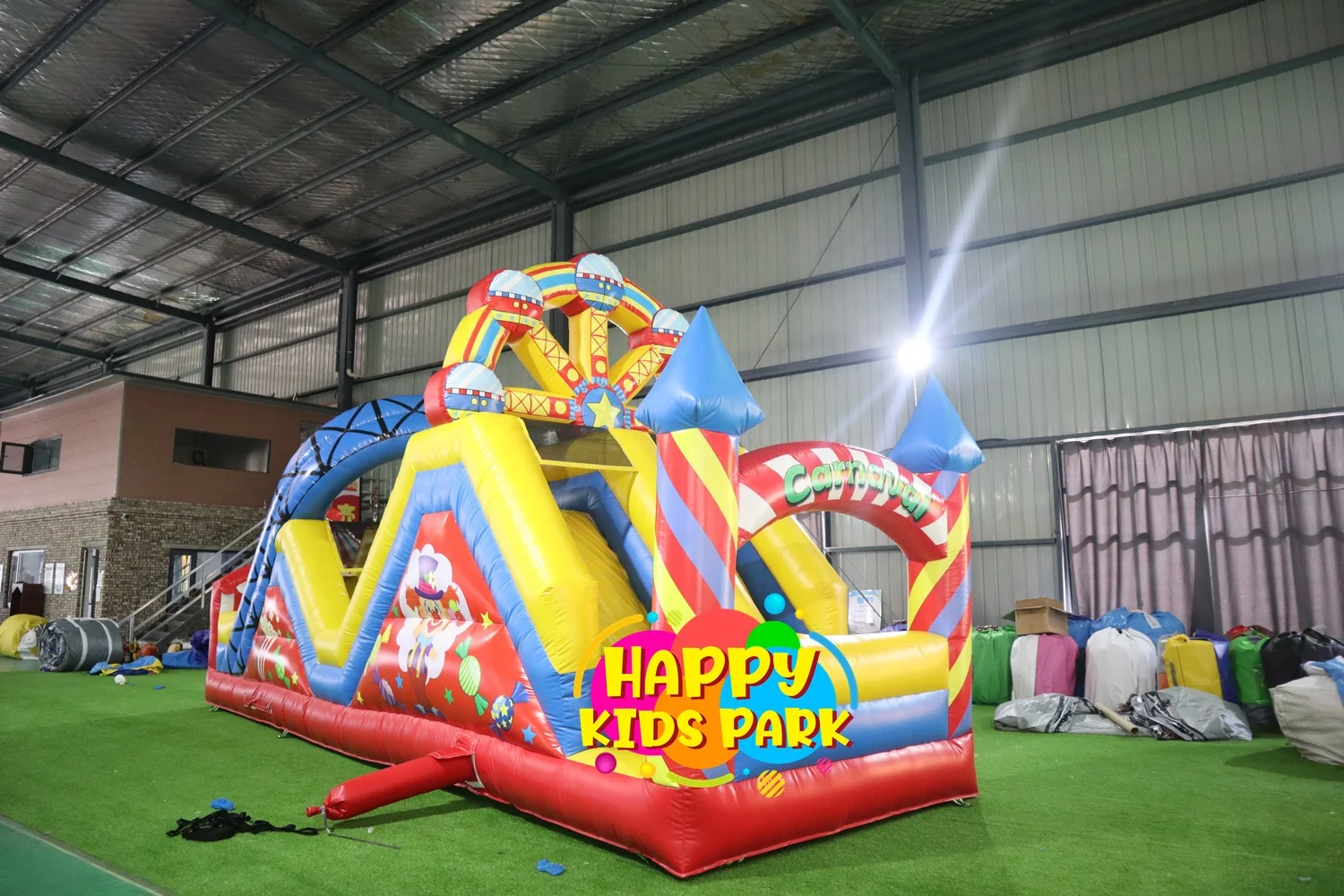Inflatable Carnival Sports Amusement Park Facilities Exciting Obstacle Course Adventure outdoor game playground