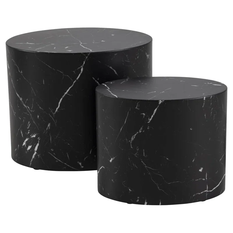 Wooden Top Oval Shape Coffee Table High Quality Luxury Design Black Coated Body Frame Console Centre Table in Wholesale Price