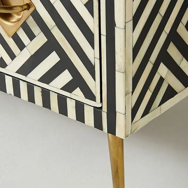 Farmhouse Style Bone Inlay 9 Drawer Chest Wood Resin Cabinet Living Room Furniture Bone Inlay Buffet For USA UK  Luxury Chest