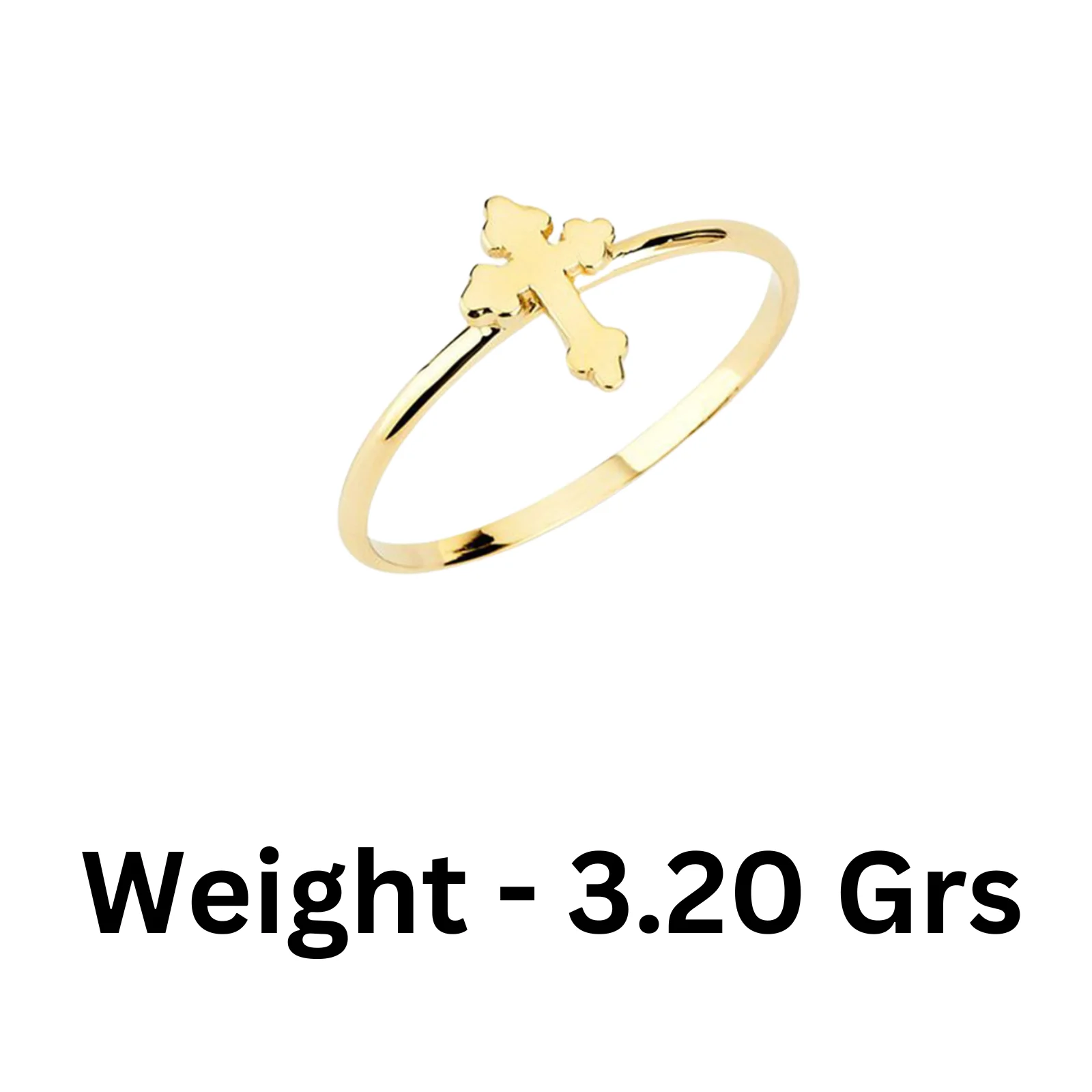 Gold Plated Cross Ring Fashion accessory Elegant Trendy cross ring Christian symbol Inspirational jewelry