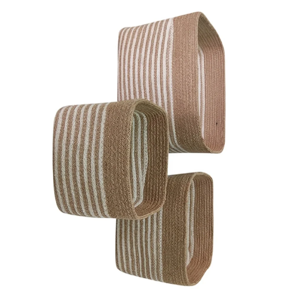 Eco-friendly Sustainable Wholesale Beautiful Jute Rope Baskets.