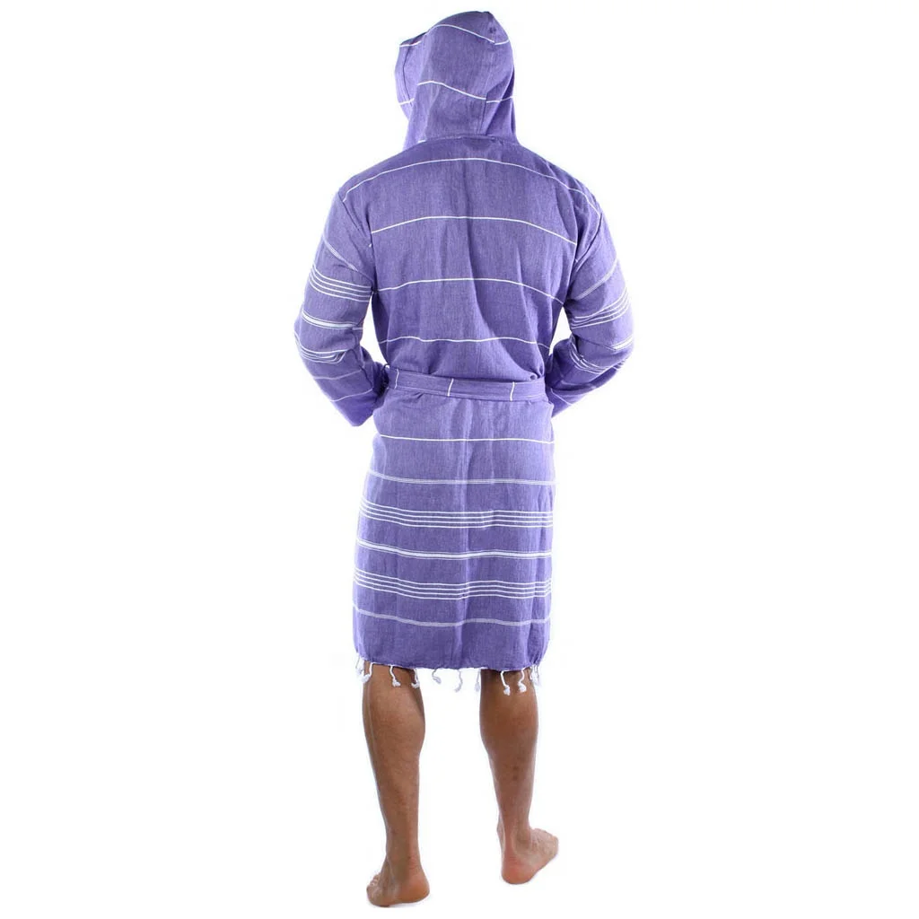 Pure Series High Quality Unisex Turkish Cotton Bathrobes for Women Men Hotel Robes Custom  Logo Packing Luxury Sleepwear Robe