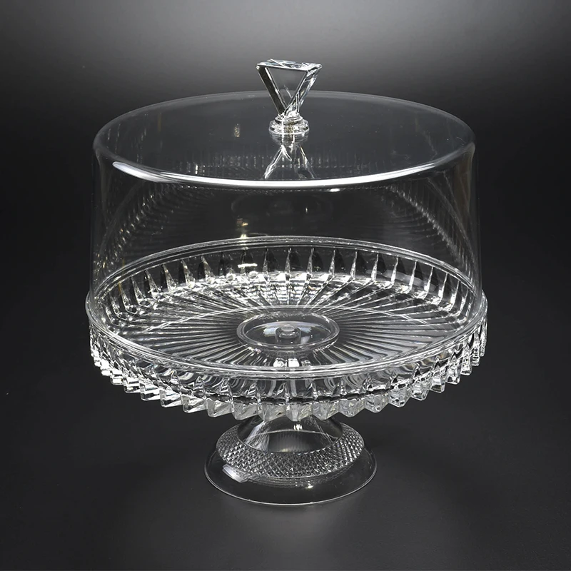 Clear Acrylic Cake Stand with Cover - Small