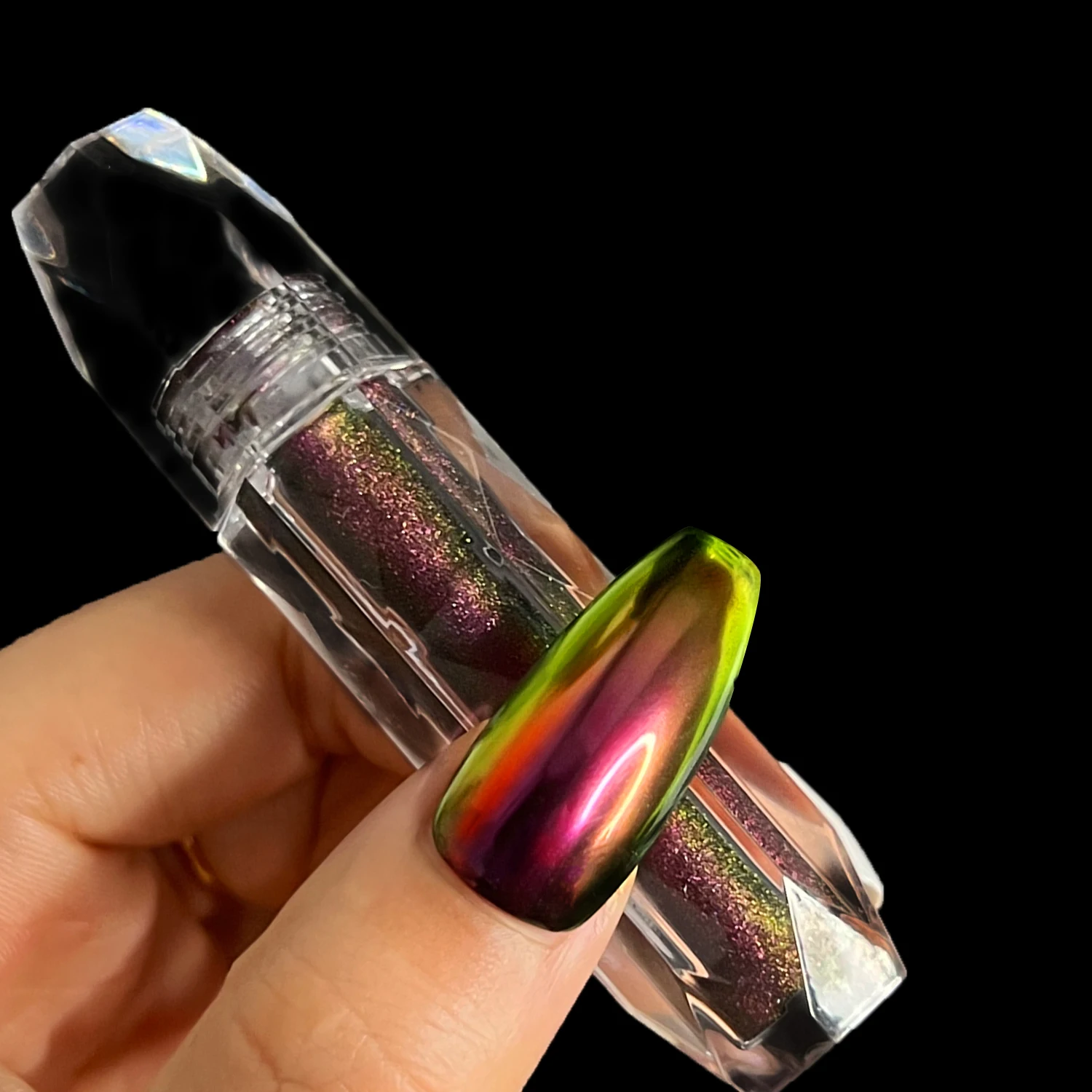 Metallic Mirror Effect Liquid Chrome Nail Mirror Pink Purple Green Chameleon Nail Polish