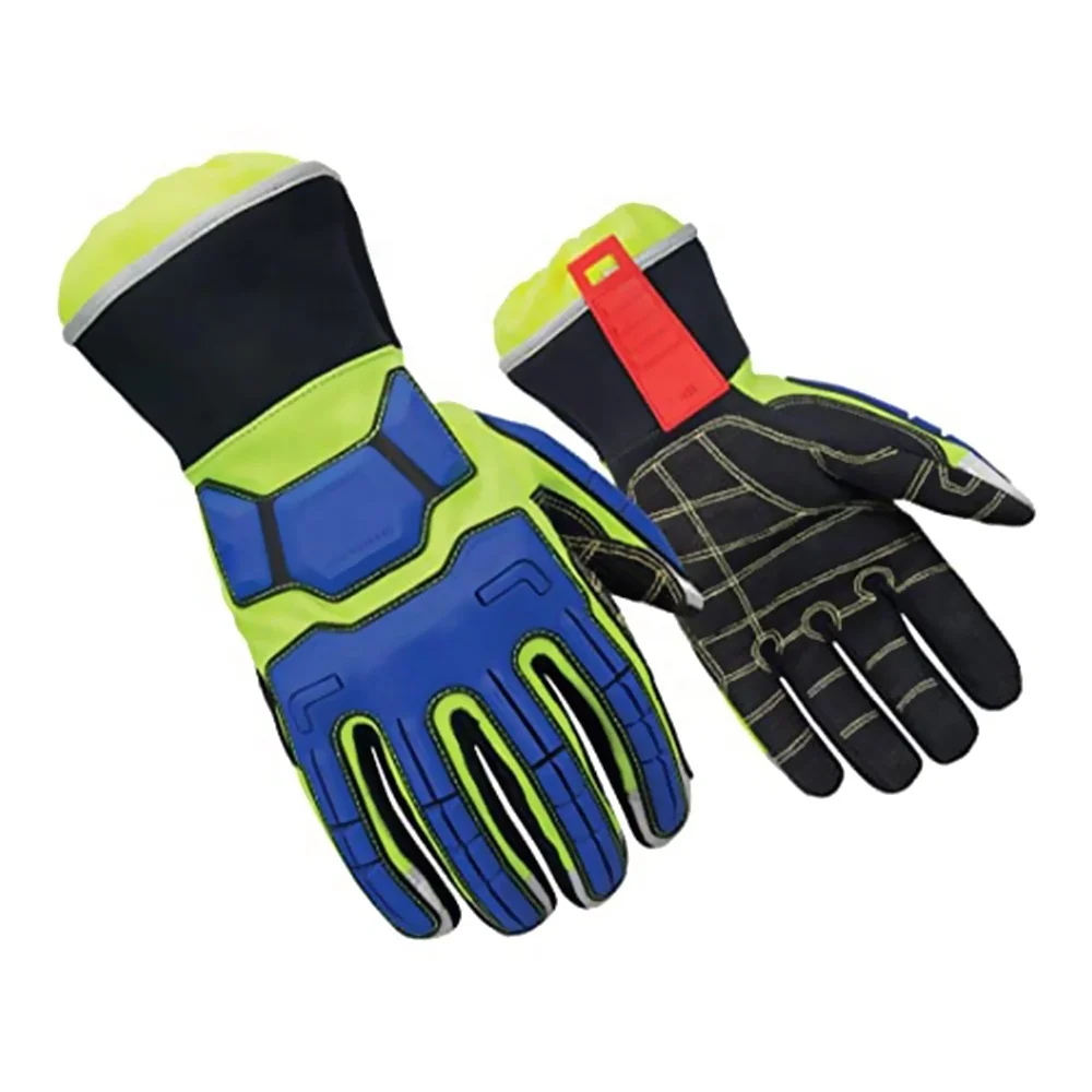 Rescue Gloves Wholesale Machine Mechanical Manufacture Mechanic Leather Warm Rescue Working Gloves Durable