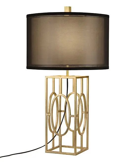 Table Lamp New Stylish Palm Design Brass Antique Luxury Look