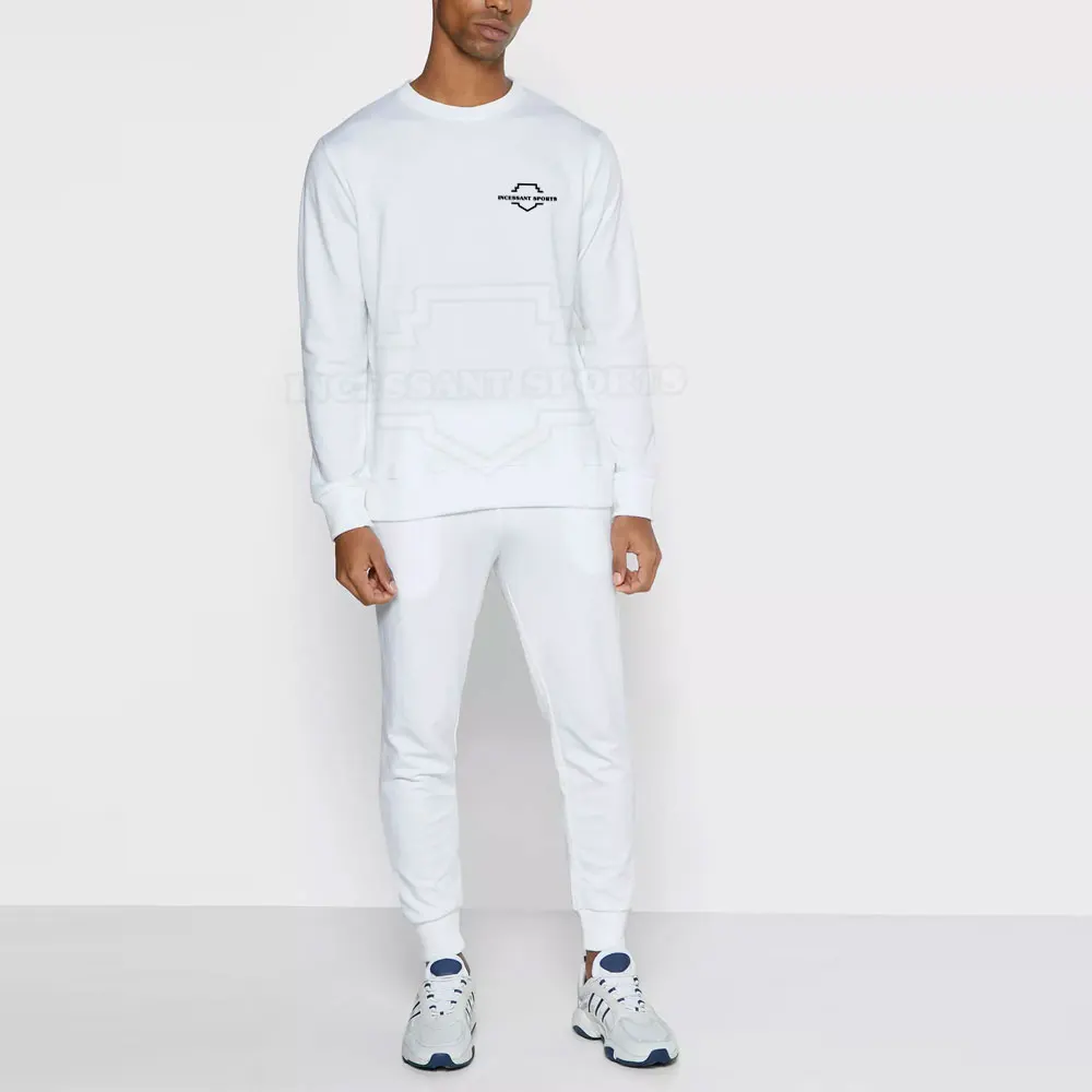 Custom Slim Fit Sweat Suit Men Cotton Jogger Pants & Jersey Casual Wear Round Neck Sweat Suit for Men