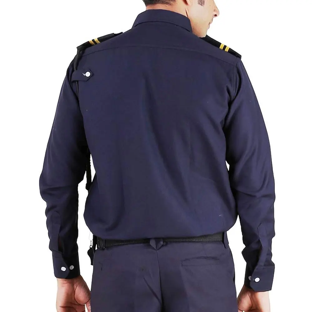 Custom Factory Price blue design Warden Staff Work wear Security Guard Uniform Men Jacket and Trousers Sets