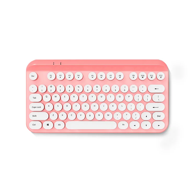 Горячая Распродажа, симпатичная Клавиатура для ноутбука и планшета, портативная круглая клавиатура, игровая клавиатура для пишущей машинки, беспроводная Ретро клавиатура