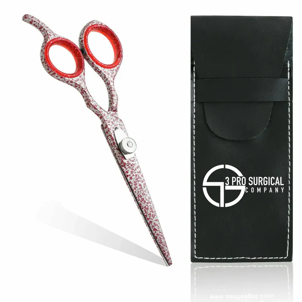 3PRO Professional Quality Barber Cutting Scissors Stainless Steel Powder Coating Haircut Haircut Scissors with Sharp Blade Tips