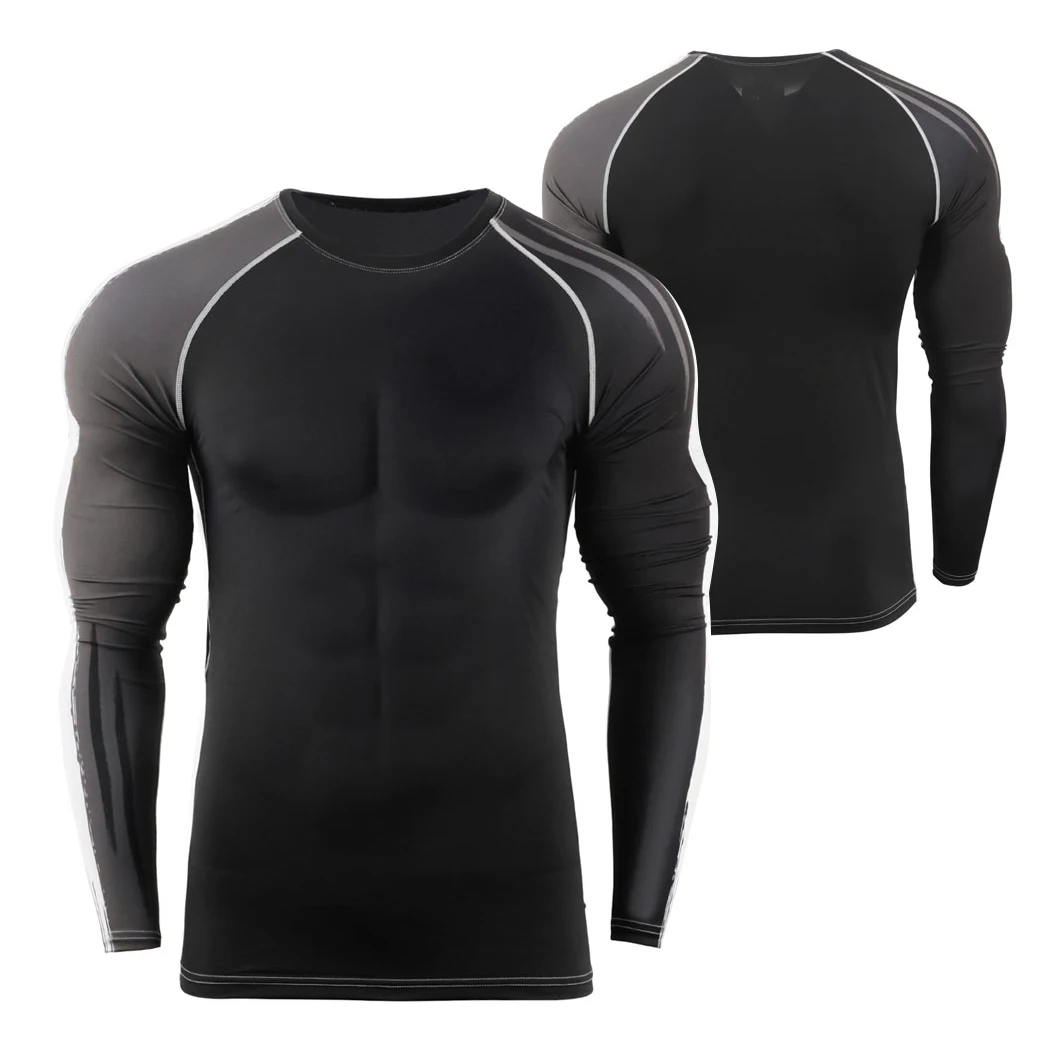 Mma Rash Guard Tops Rash Guard Custom For Men Compression Long Sleeve Compression Rash Guard