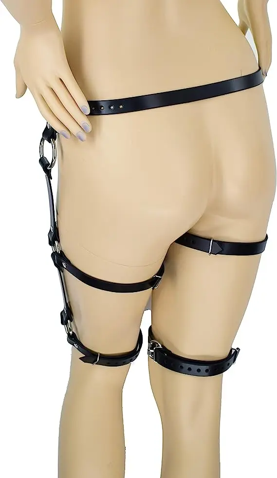 Popular Sexy Garters faux Leather Women Body Bondage Cage Sculpting Harness Waist Belt Straps Suspenders Goth Belt