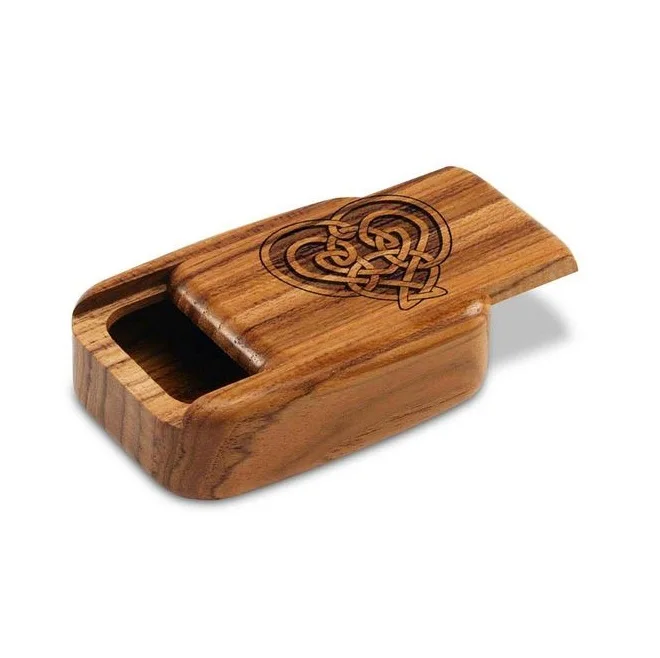 High Grade Sliding Top Wooden Ashtray  For Elders Accessories Personalized Pocket Ashtray For Cigarette Lovers Custom Print Tray