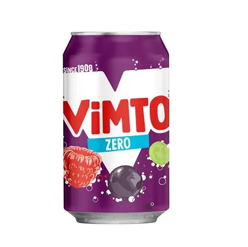 Fizzy Blue Raspberry | Vimto Fizzy Sparkling Fruit Flavoured Drink Can, 24 X 250 ml - Pack of 24