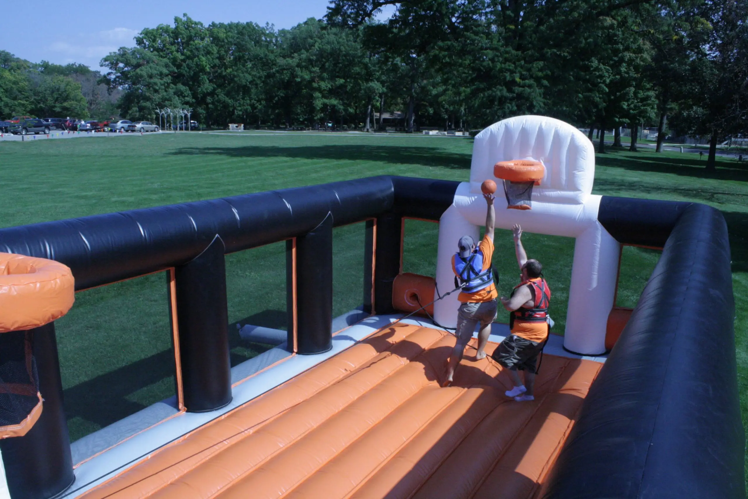 Bungee Basketball Inflatable with Trampoline Style for Outdoor Sports and Entertainment Activities