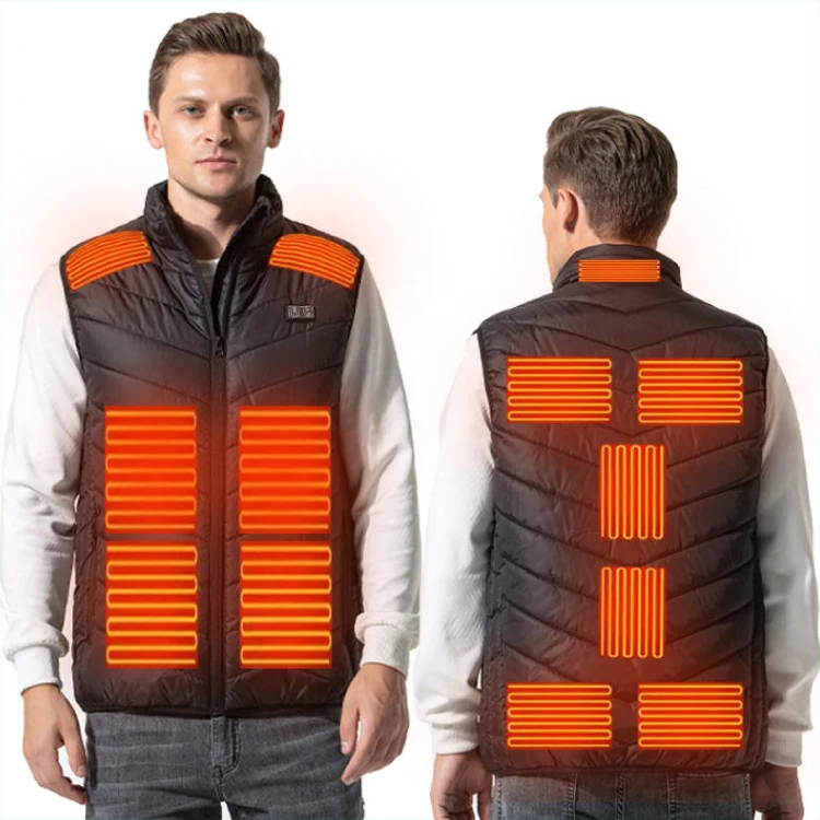 Custom Winter Unisex 13 Heating Zones Electric Heated Vest Waistcoat for Hiking Mountain Climbing Skiing Hunting