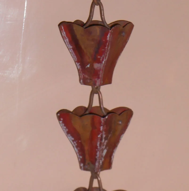 Antique Grey Rustic Garden Decorative Aluminium Rain Chain Manufacturer And Exporter Custom Copper Stainless Steel Rain Chain