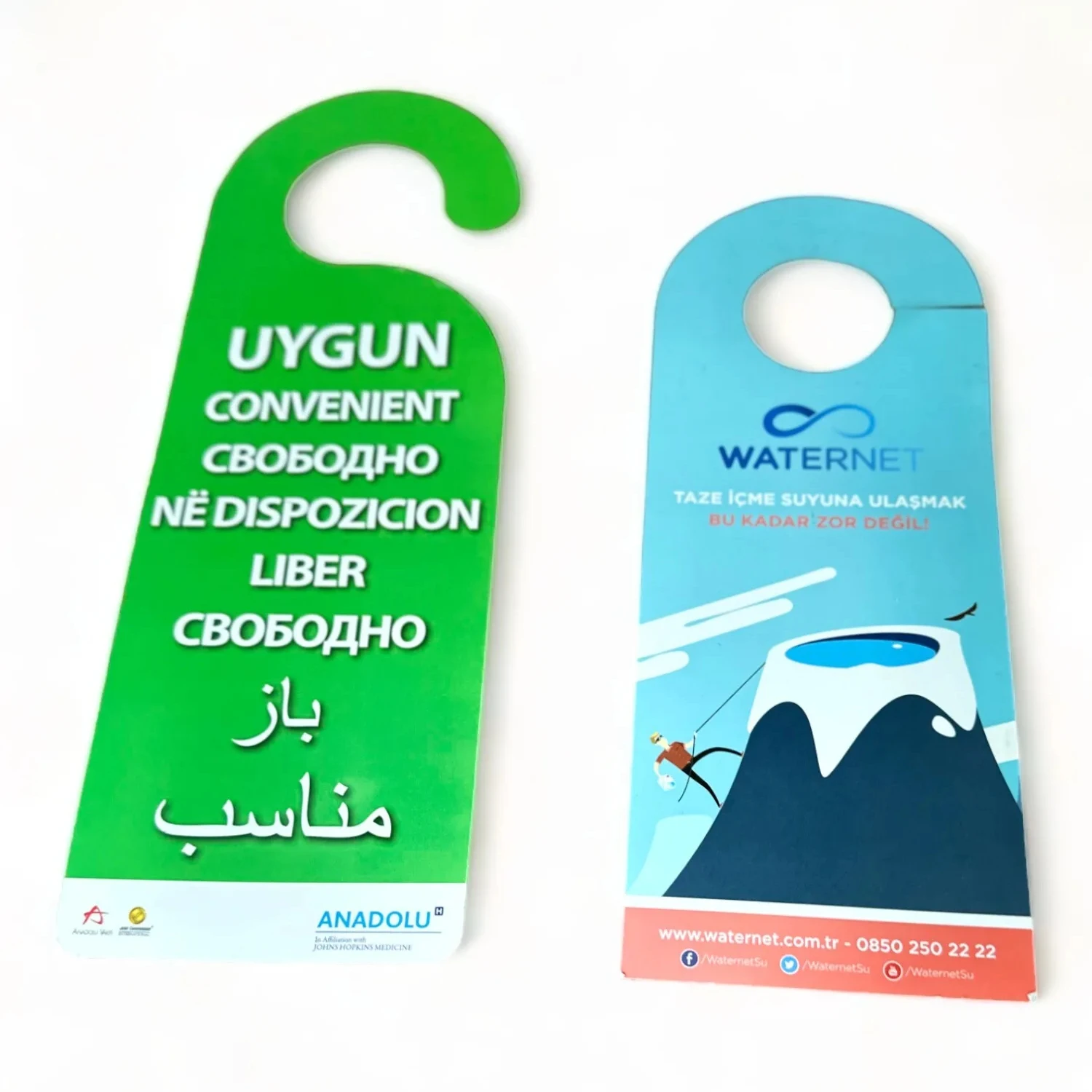 Door Hanger Custom Size Double Sided with Logo Offices Clinics Hotels Law Firms Commercial Paper Door Hanger