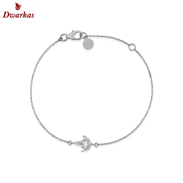 Classy design top quality 925 sterling silver white zircon stone bracelet manufacturer for women gift her