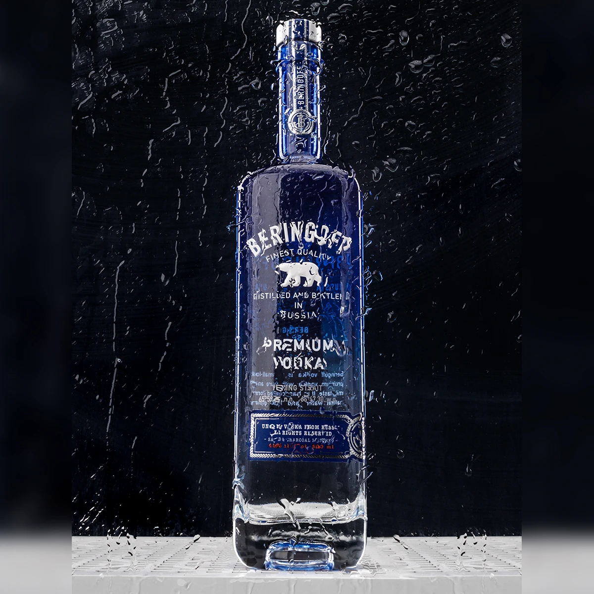 100 % Natural ingredients 750 ml 40% certified silver and charcoal filtered Beringoff premium vodka in glass bottle for drinking