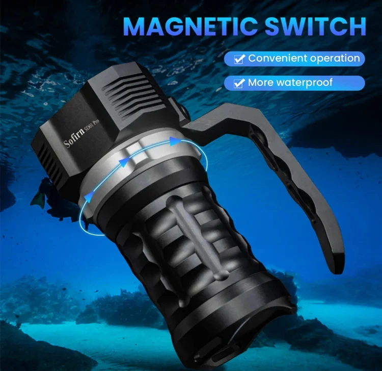 50000 lumens underwater camera diving flashlight diving fill light with battery battery lens photography flashlight