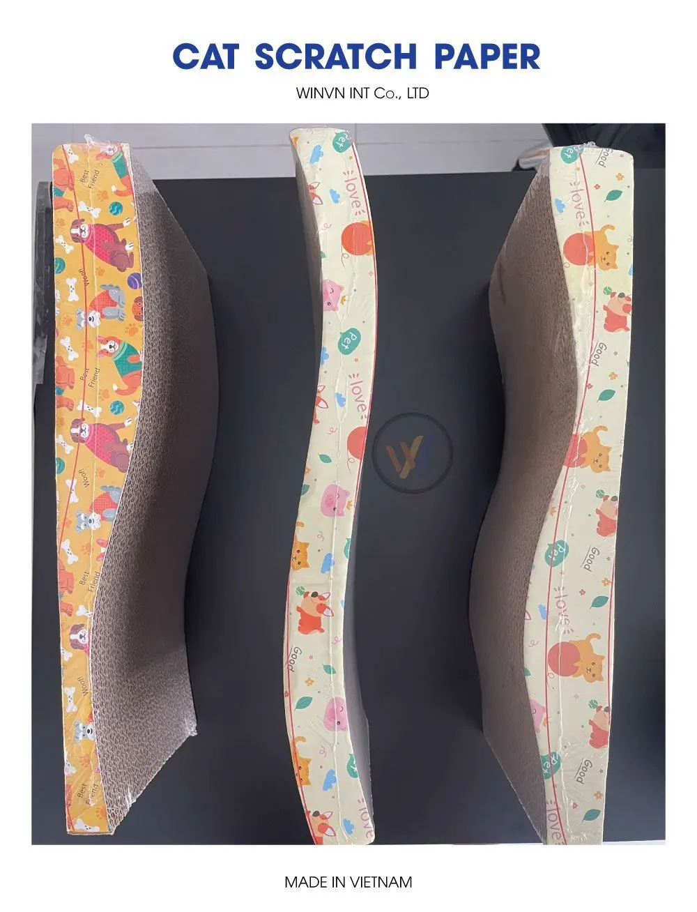 Premium Quality Paper Scratcher Cat Scratching Sleeping Playing Customized Color Multi Size from Vietnam- WINVN INT Ms. Jenny