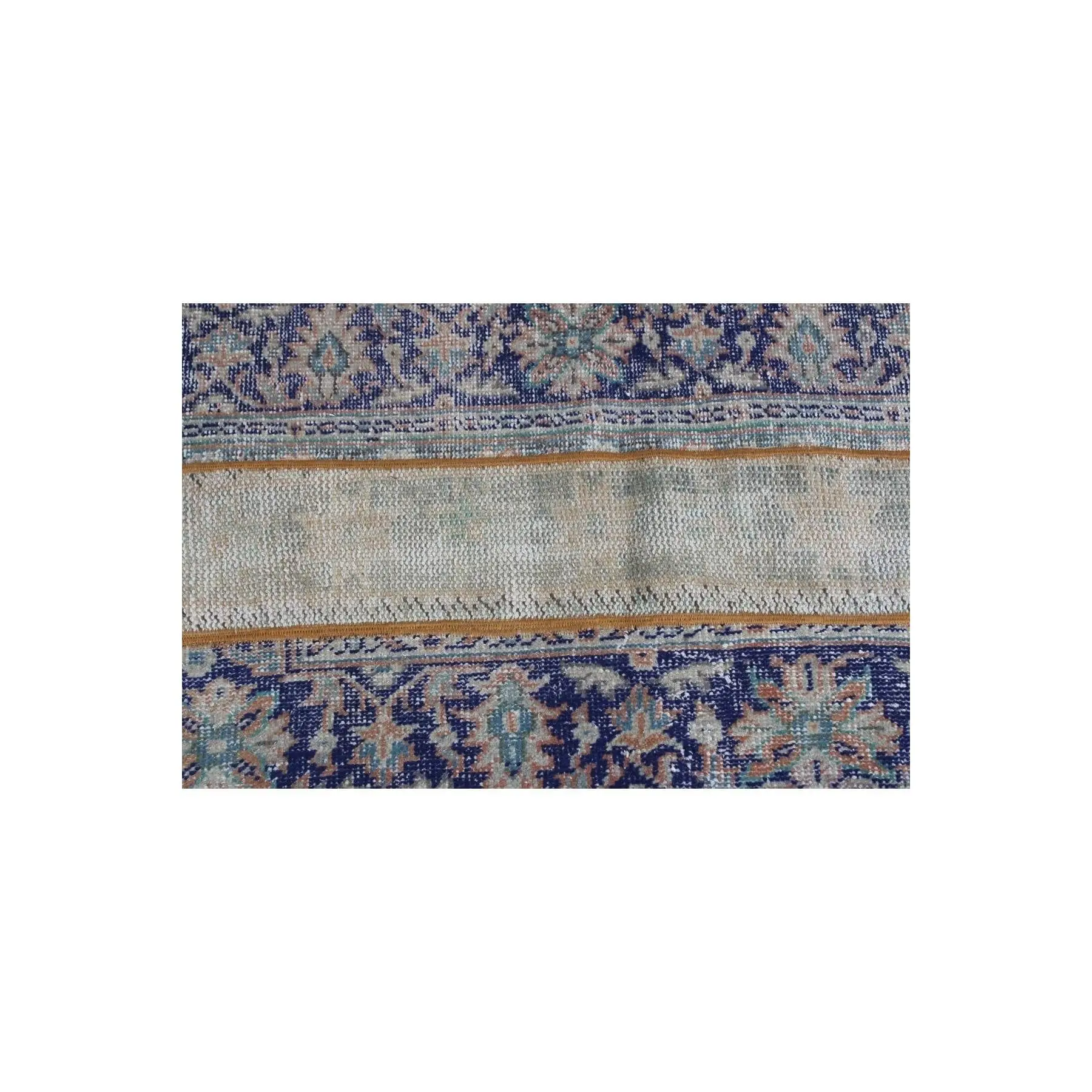 Hand Woven Carpet, Anatolian Carpet Blue, 74x110 Cm, Mat Carpet,
