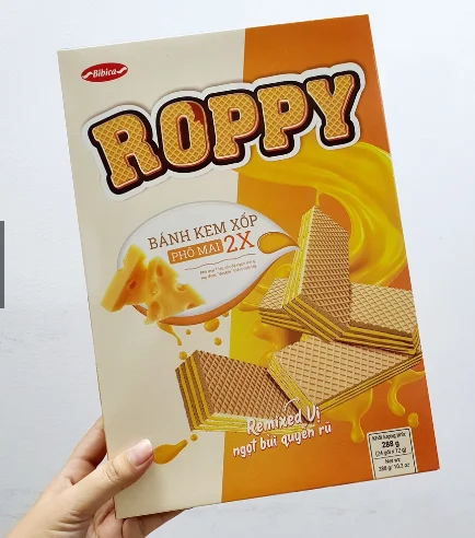 High Quality Roppy Cheese 2X Flat Wafer in 288g box