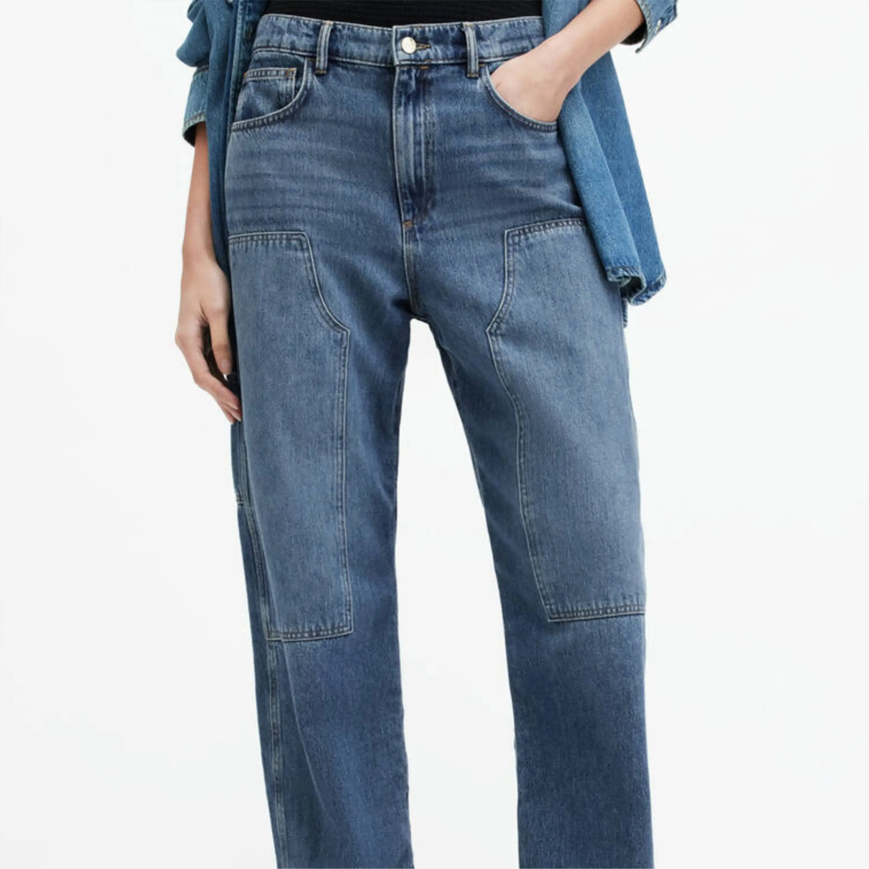 Wholesale Trousers Women Jeans High Waist Skinny Pants Flared Demin Jeans