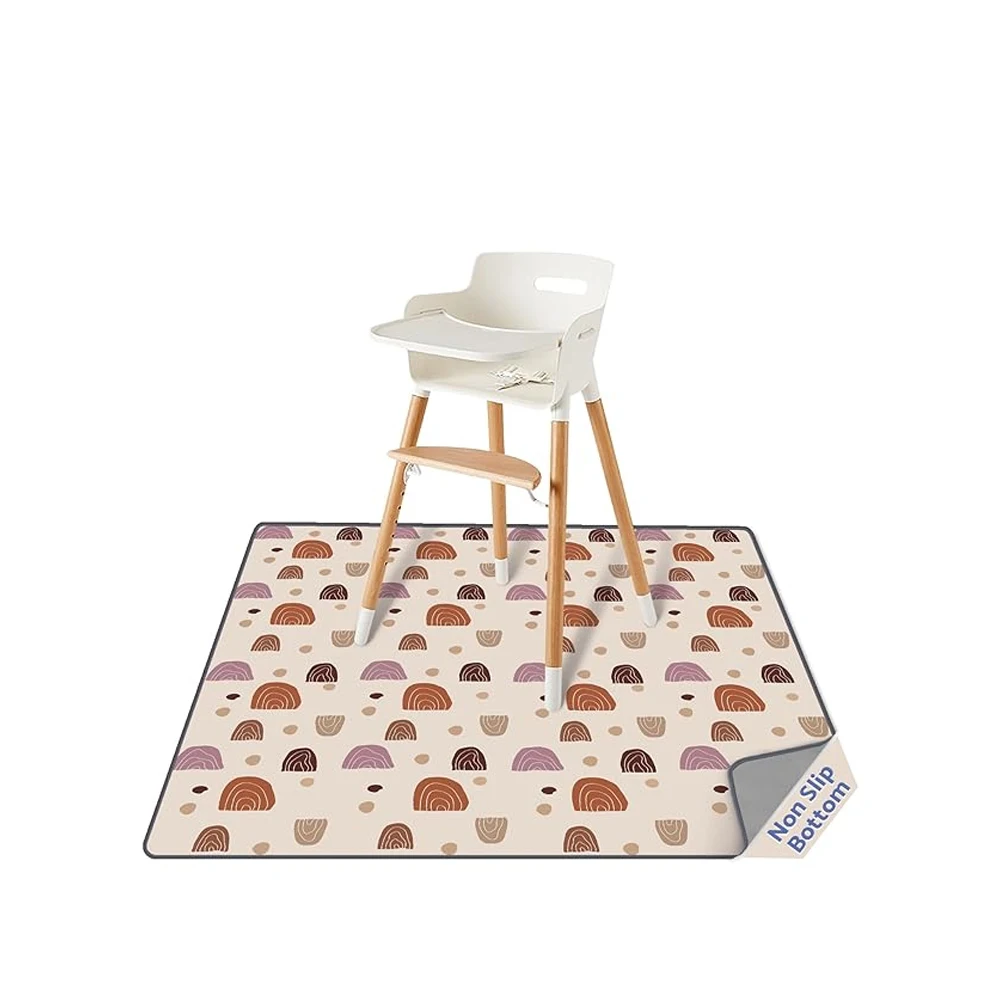 Low MOQ Non-Slip Floor Protector colorful floor mats for dining table Portable Playing splat Mat for high chair Disposable Mats
